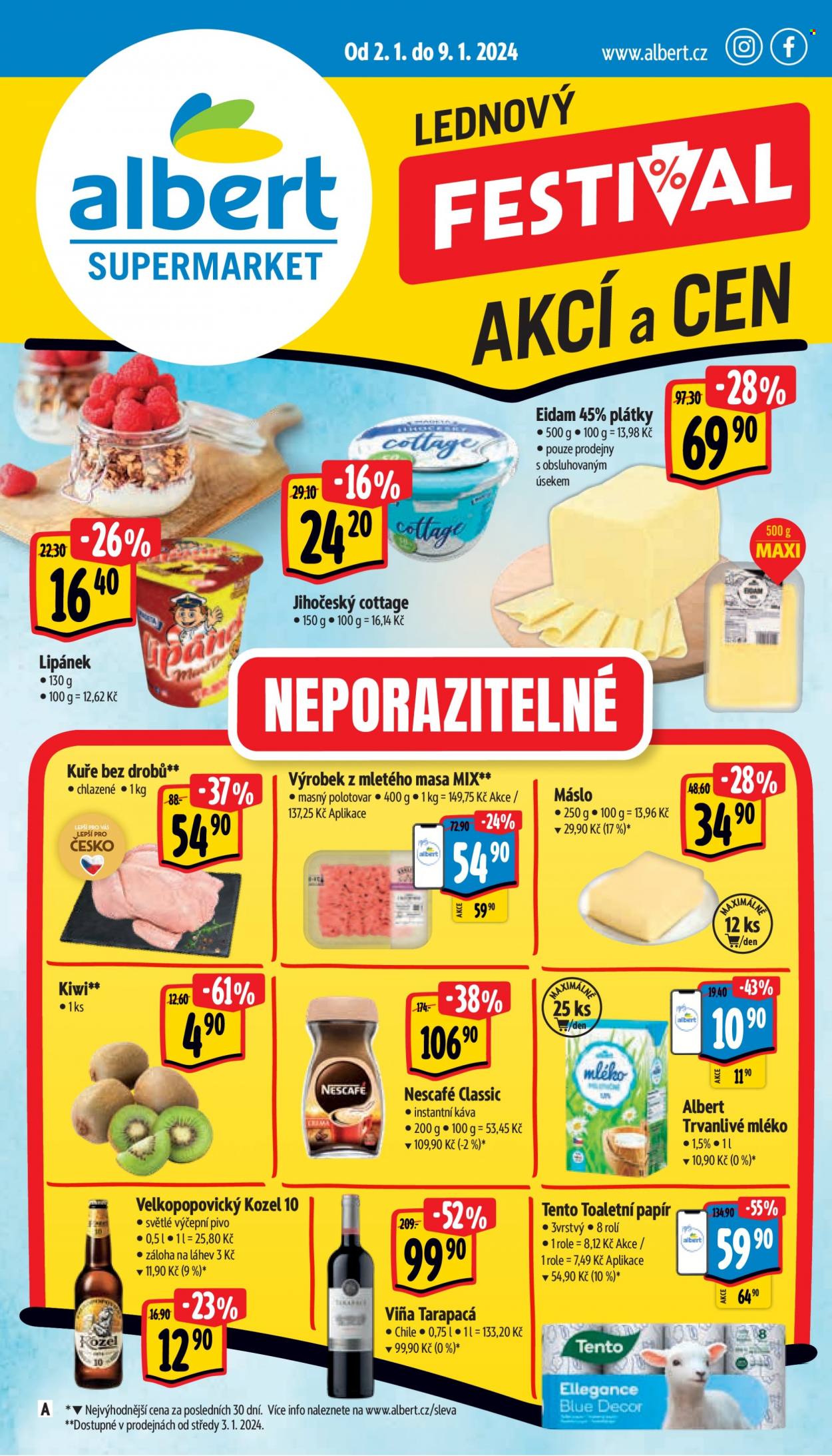 Leták Albert Supermarket - 2.1.2024 - 9.1.2024. Strana 1
