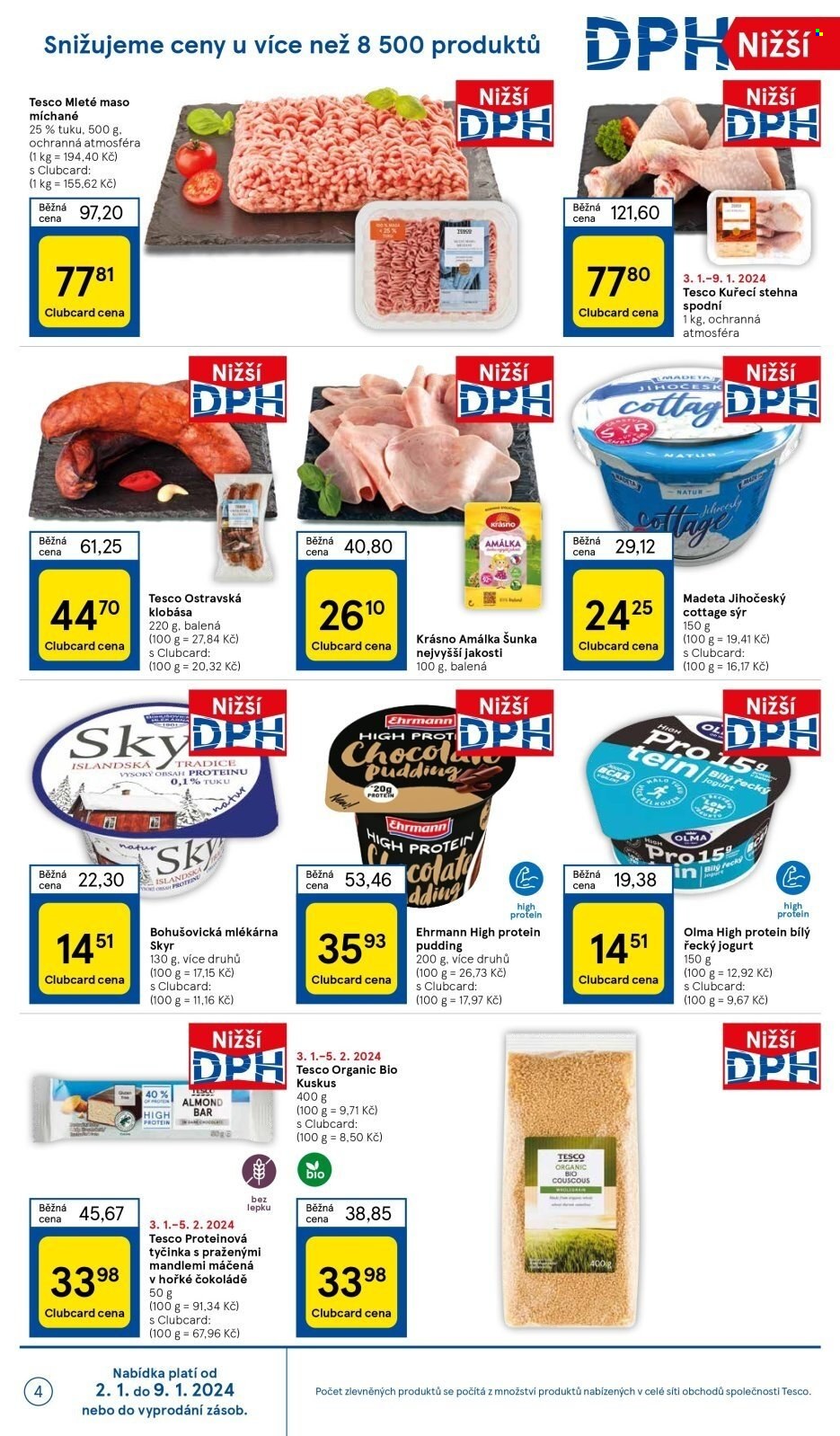 Leták TESCO supermarket - 2.1.2024 - 9.1.2024. Strana 4