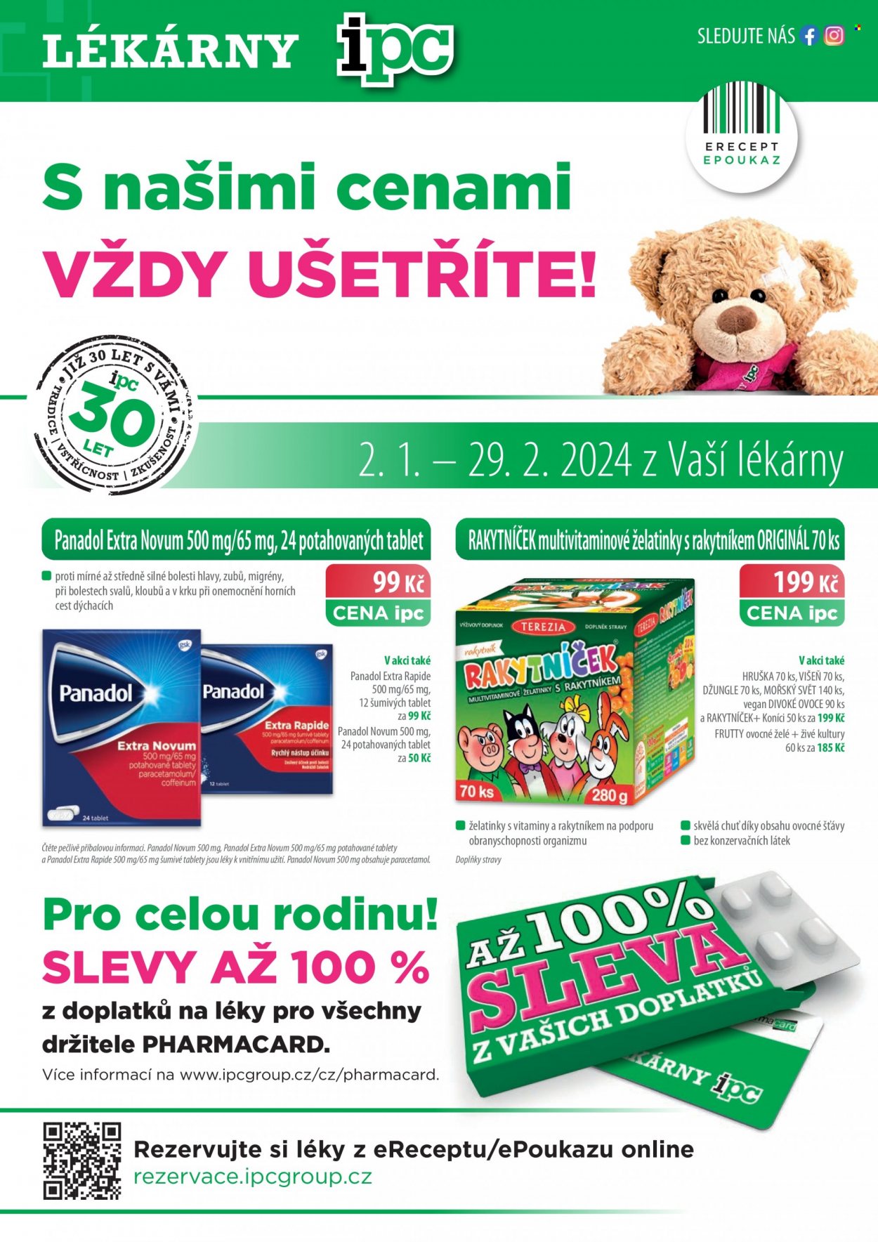 Leták Lékárny IPC - 2.1.2024 - 29.2.2024. Strana 1