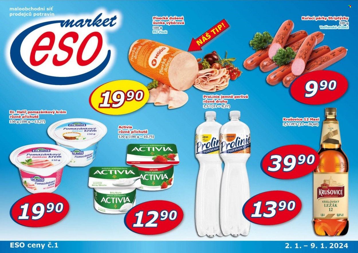 Leták ESO MARKET - 2.1.2024 - 9.1.2024. Strana 1