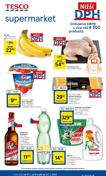 Leták TESCO supermarket - 17.1.2024 - 23.1.2024.