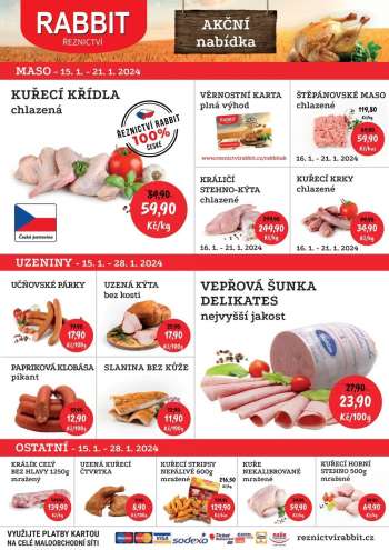 Leták RABBIT řeznictví - 15.1.2024 - 21.1.2024.