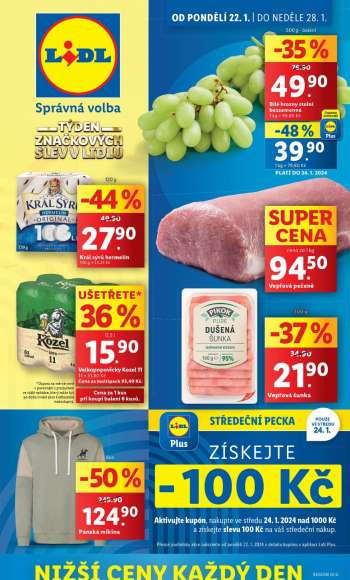 Leták Lidl - 22.1.2024 - 28.1.2024.