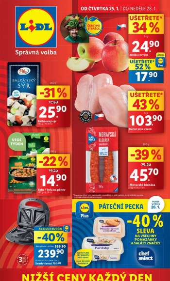 Leták Lidl - 25.1.2024 - 28.1.2024.