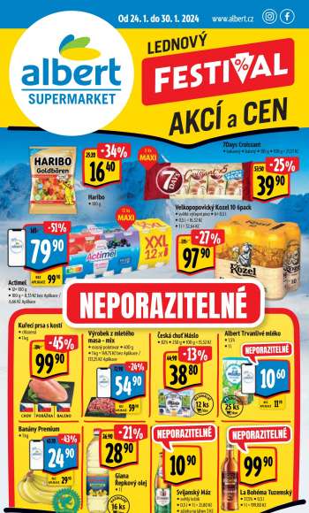 Leták Albert Supermarket - 24.1.2024 - 30.1.2024.