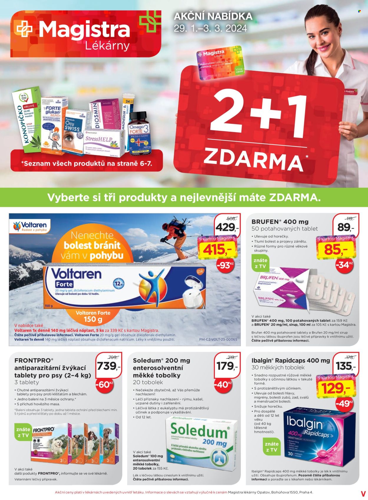 Leták Magistra Lékárny - 29.1.2024 - 3.3.2024. Strana 1