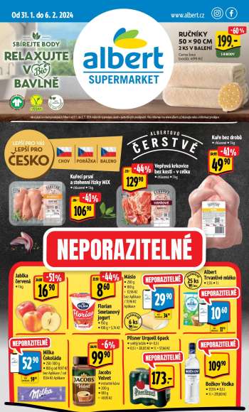 Leták Albert Supermarket - 31.1.2024 - 6.2.2024.