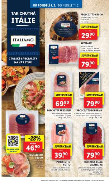 thumbnail - PROSCIUTTO CRUDO italská šunka sušená vzduchem , cca 1,2 kg ITALIAMO