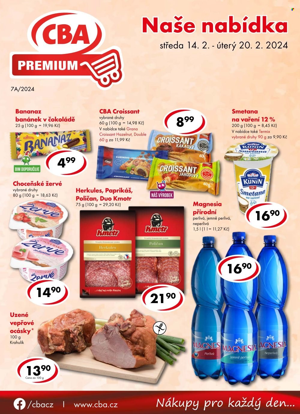 Leták CBA Premium - 14.2.2024 - 20.2.2024. Strana 1