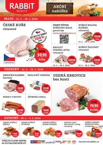 Leták RABBIT řeznictví - 12.2.2024 - 18.2.2024.