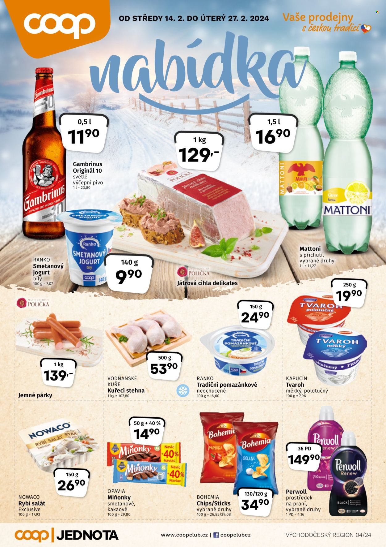 Leták coop JEDNOTA - 14.2.2024 - 27.2.2024. Strana 1