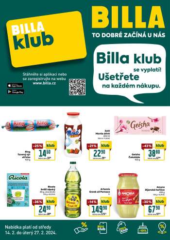 Leták BILLA - 14.2.2024 - 27.2.2024.