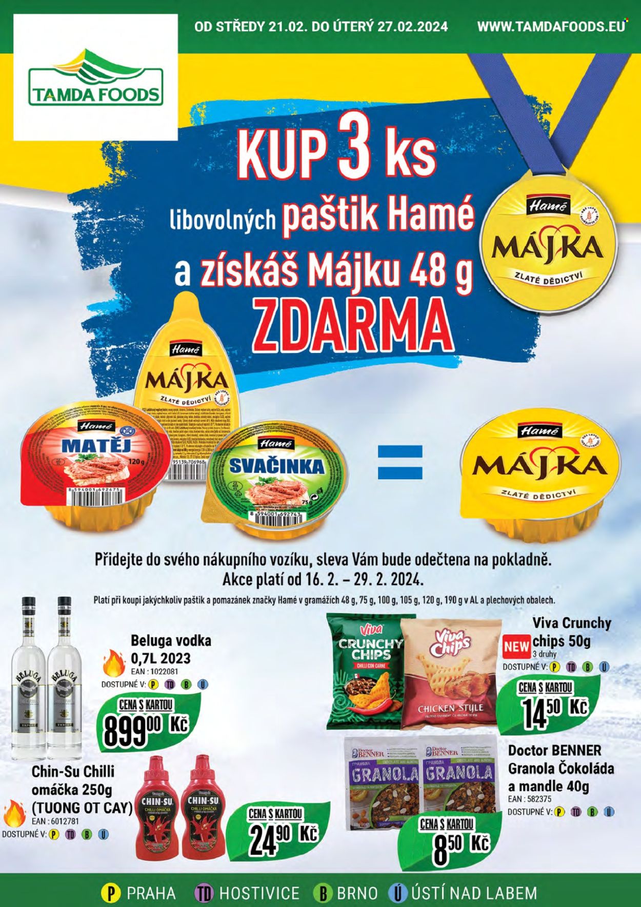 Leták Tamda Foods - 21.2.2024 - 27.2.2024. Strana 1