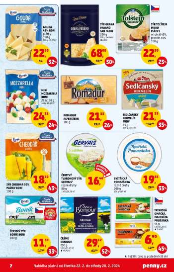 thumbnail - SÝR CHEDDAR 50% PLÁTKY BONI