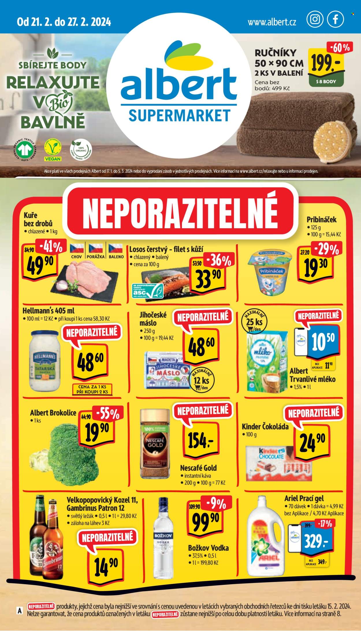 Leták Albert Supermarket - 21.2.2024 - 27.2.2024. Strana 1