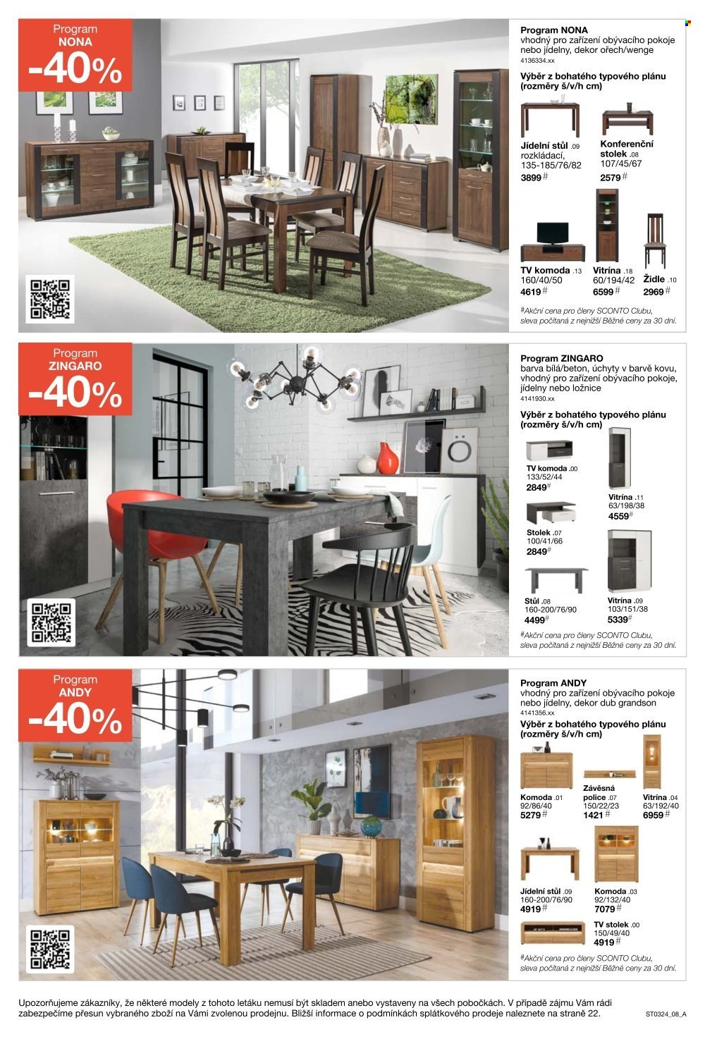 Leták SCONTO NÁBYTEK - 21.2.2024 - 19.3.2024. Strana 8