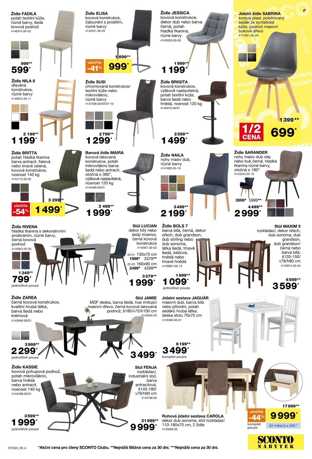 Leták SCONTO NÁBYTEK - 21.2.2024 - 19.3.2024. Strana 9
