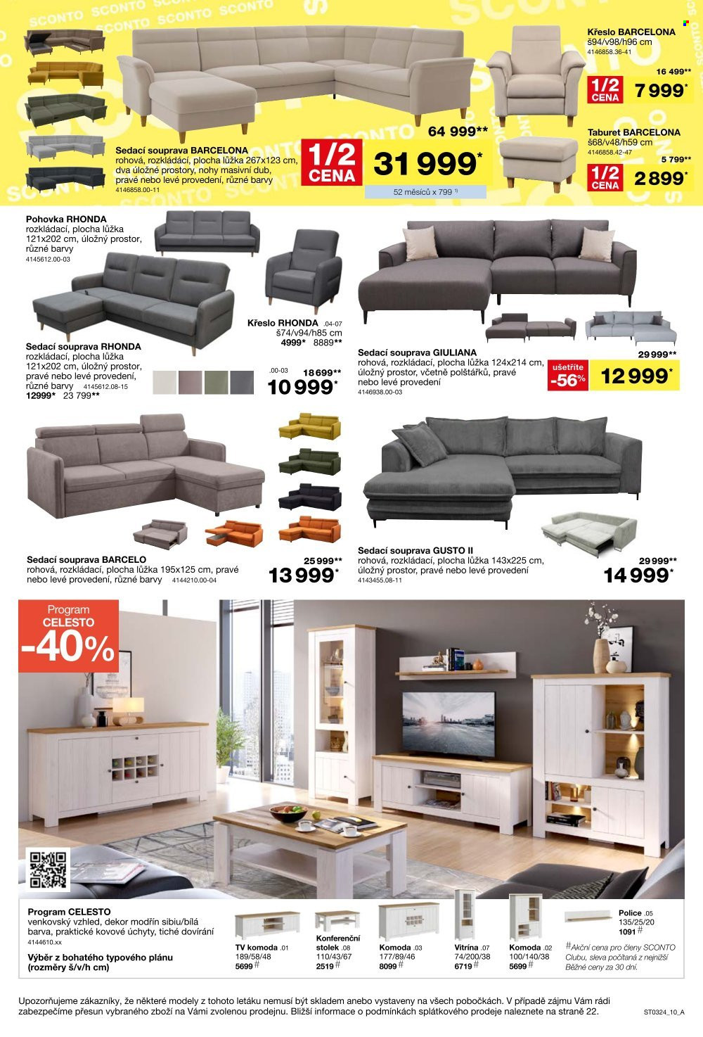 Leták SCONTO NÁBYTEK - 21.2.2024 - 19.3.2024. Strana 10