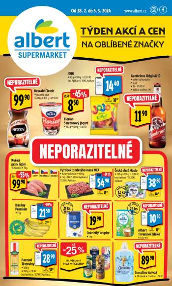 Leták Albert Supermarket - 28.2.2024 - 5.3.2024.