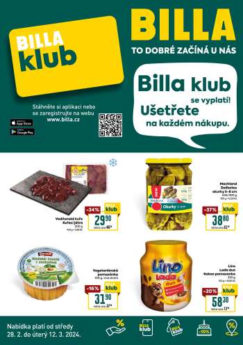 Leták BILLA - 28.2.2024 - 12.3.2024.