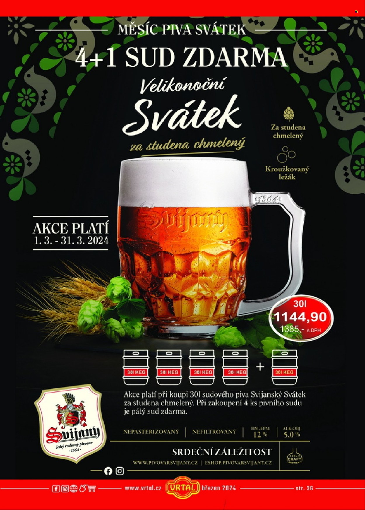 Leták Vrtal - 1.3.2024 - 31.3.2024. Strana 36