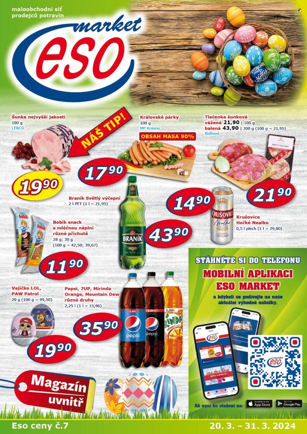 Leták ESO MARKET - 20.3.2024 - 31.3.2024. Strana 1
