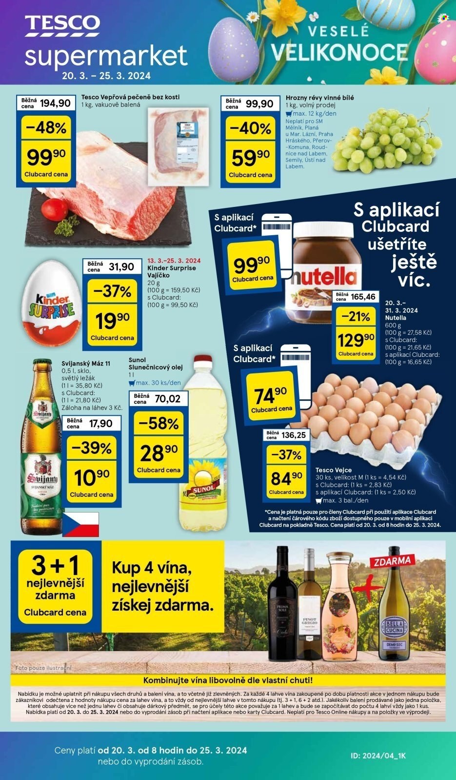 Leták TESCO supermarket - 20.3.2024 - 25.3.2024. Strana 1