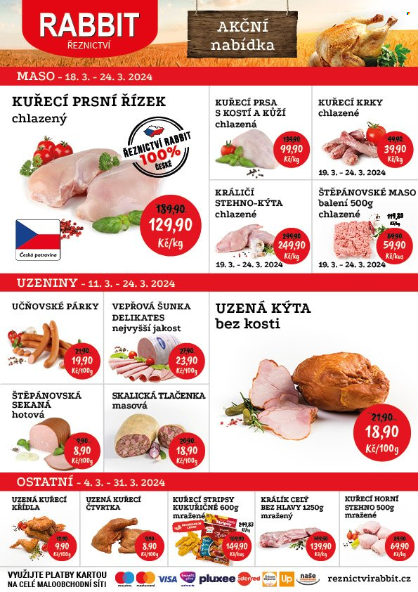 Leták RABBIT řeznictví - 18.3.2024 - 24.3.2024. Strana 1