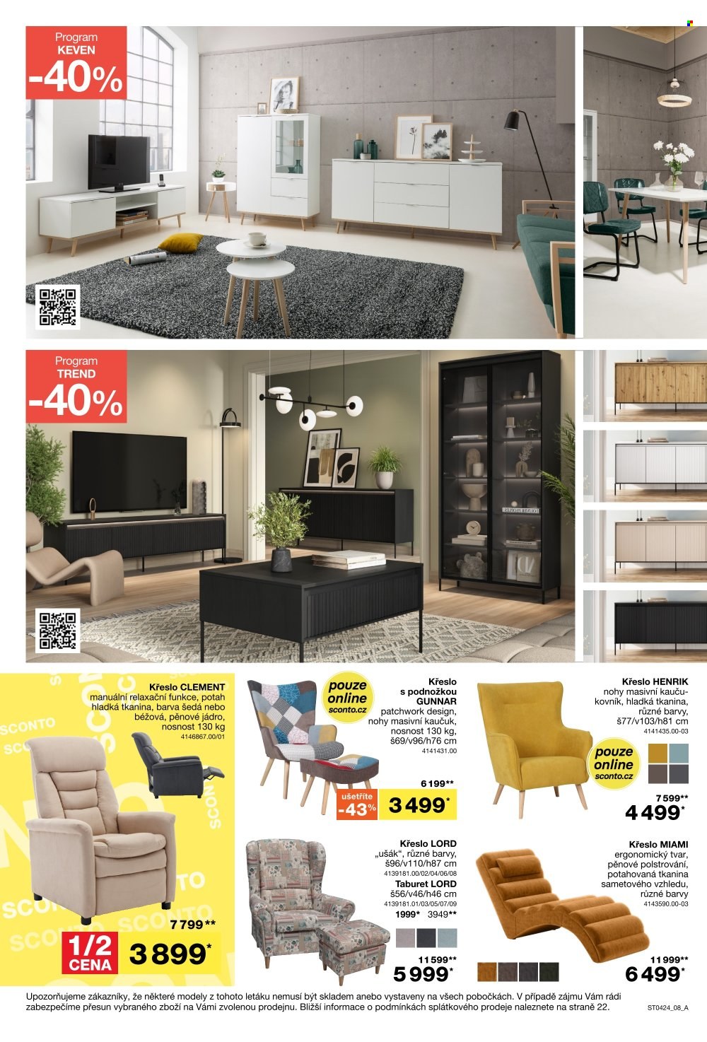 Leták SCONTO NÁBYTEK - 20.3.2024 - 9.4.2024. Strana 8