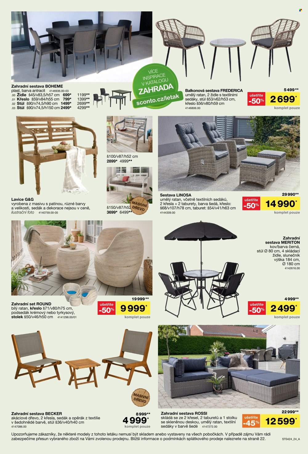 Leták SCONTO NÁBYTEK - 20.3.2024 - 9.4.2024. Strana 24
