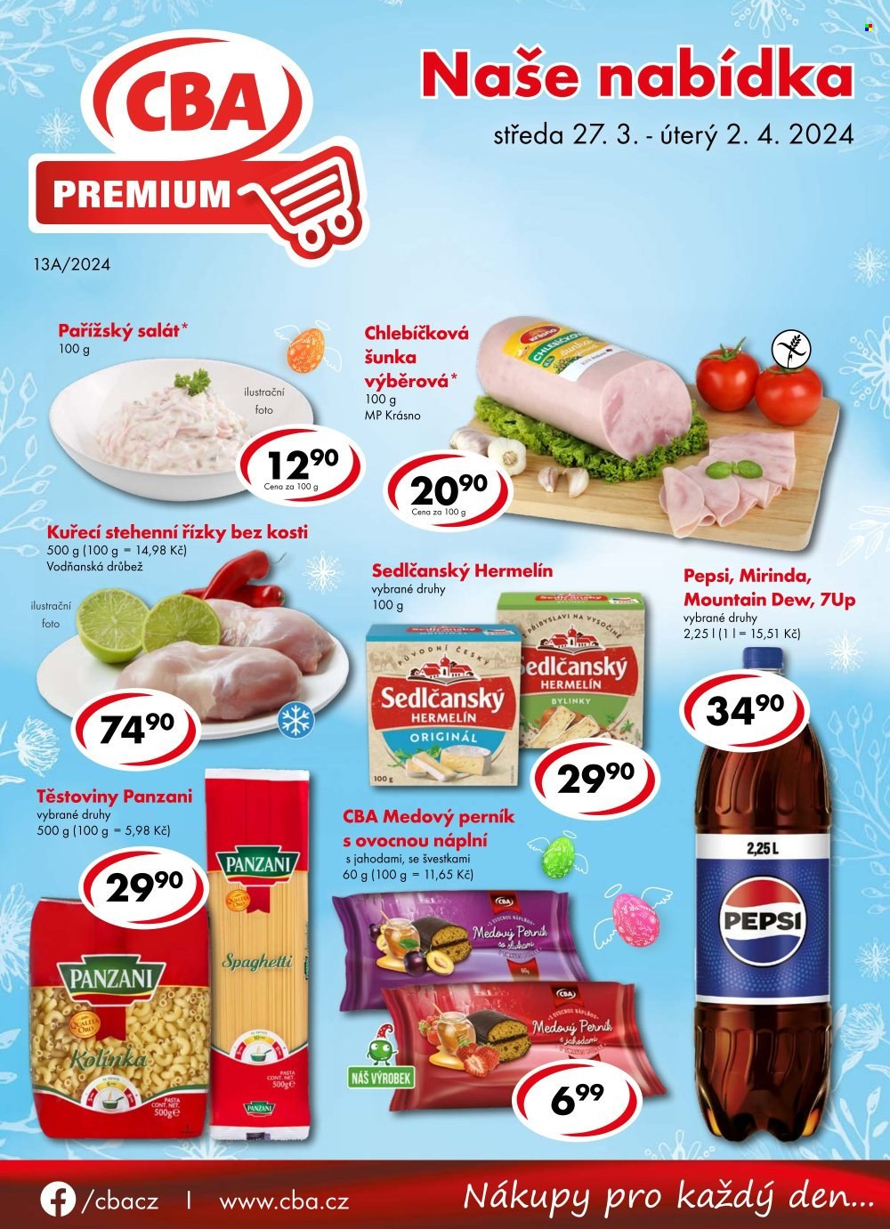 Leták CBA Premium - 27.3.2024 - 2.4.2024. Strana 1