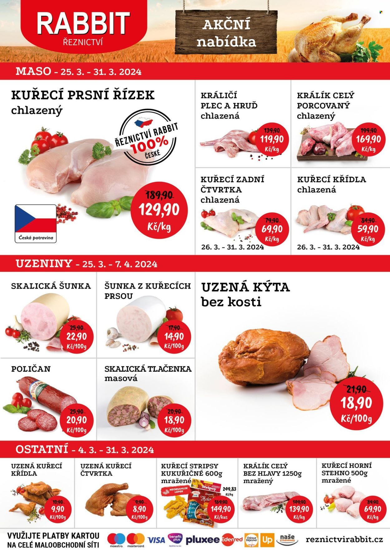 Leták RABBIT řeznictví - 25.3.2024 - 31.3.2024. Strana 1