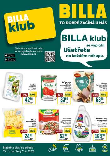Leták BILLA - 27.3.2024 - 9.4.2024.