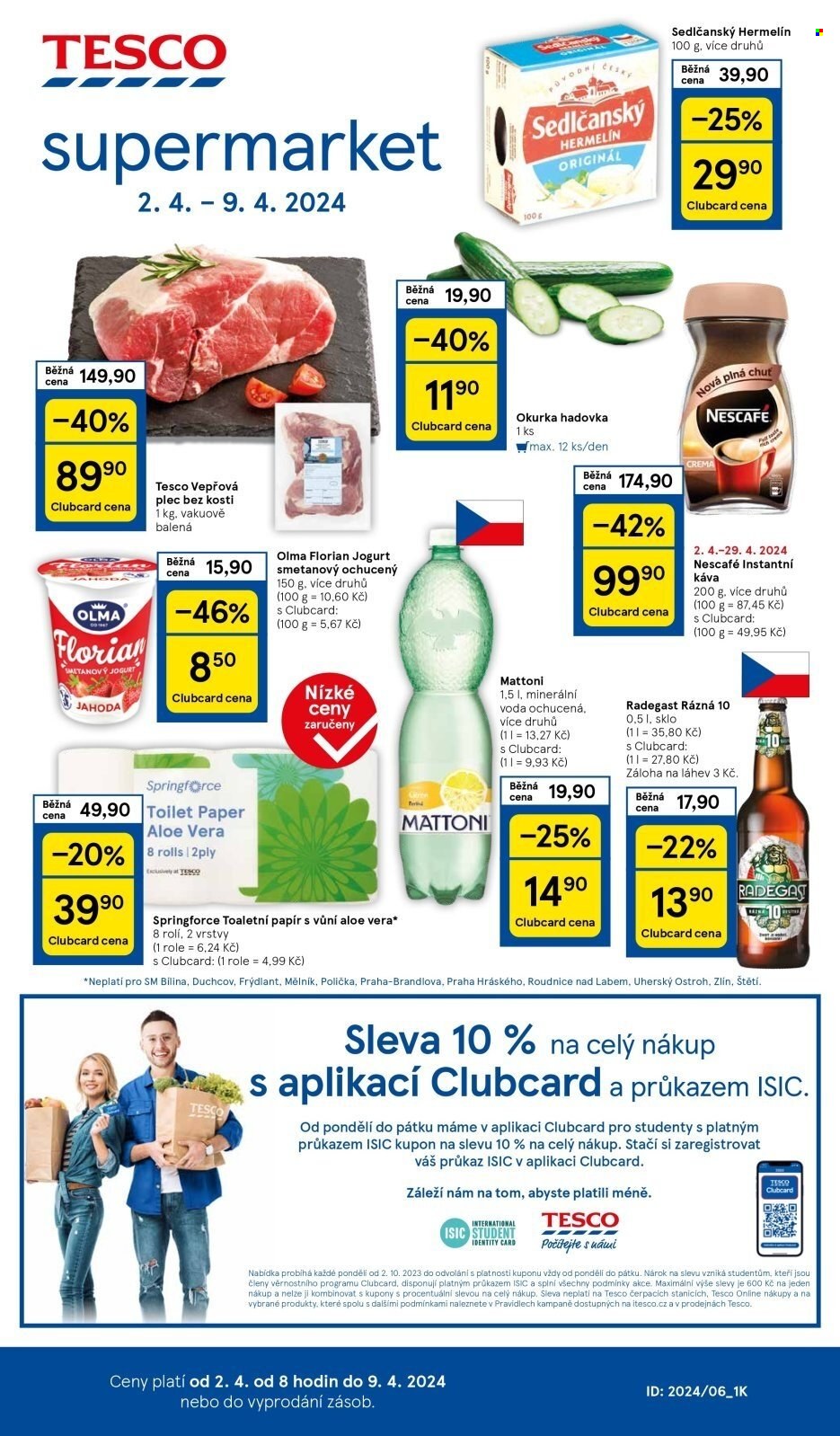Leták TESCO supermarket - 2.4.2024 - 9.4.2024. Strana 1