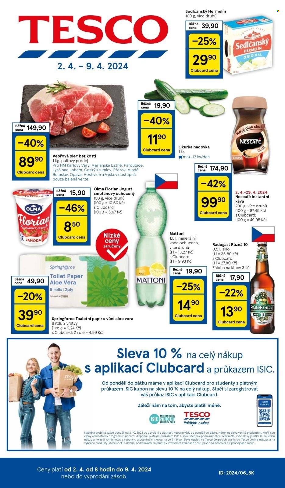 Leták TESCO - 2.4.2024 - 9.4.2024. Strana 1