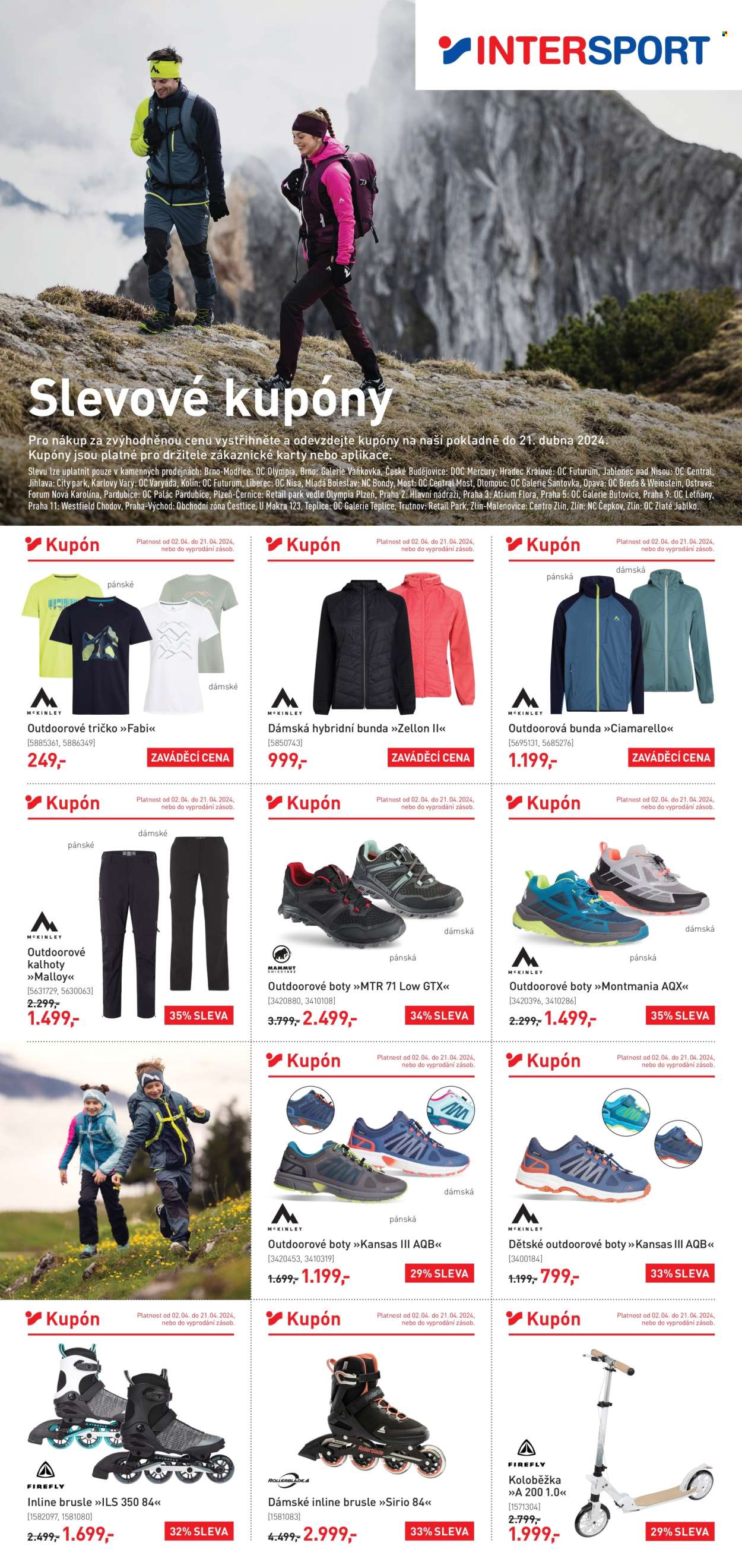 Leták INTERSPORT - 2.4.2024 - 21.4.2024. Strana 1