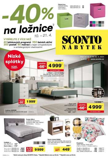 Leták SCONTO NÁBYTEK - 10.4.2024 - 30.4.2024.