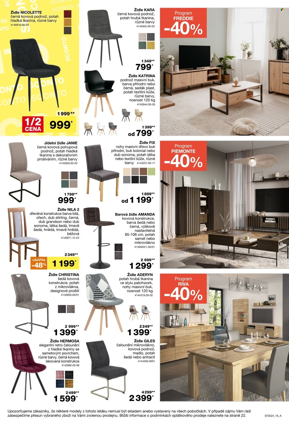 Leták SCONTO NÁBYTEK - 10.4.2024 - 30.4.2024. Strana 16