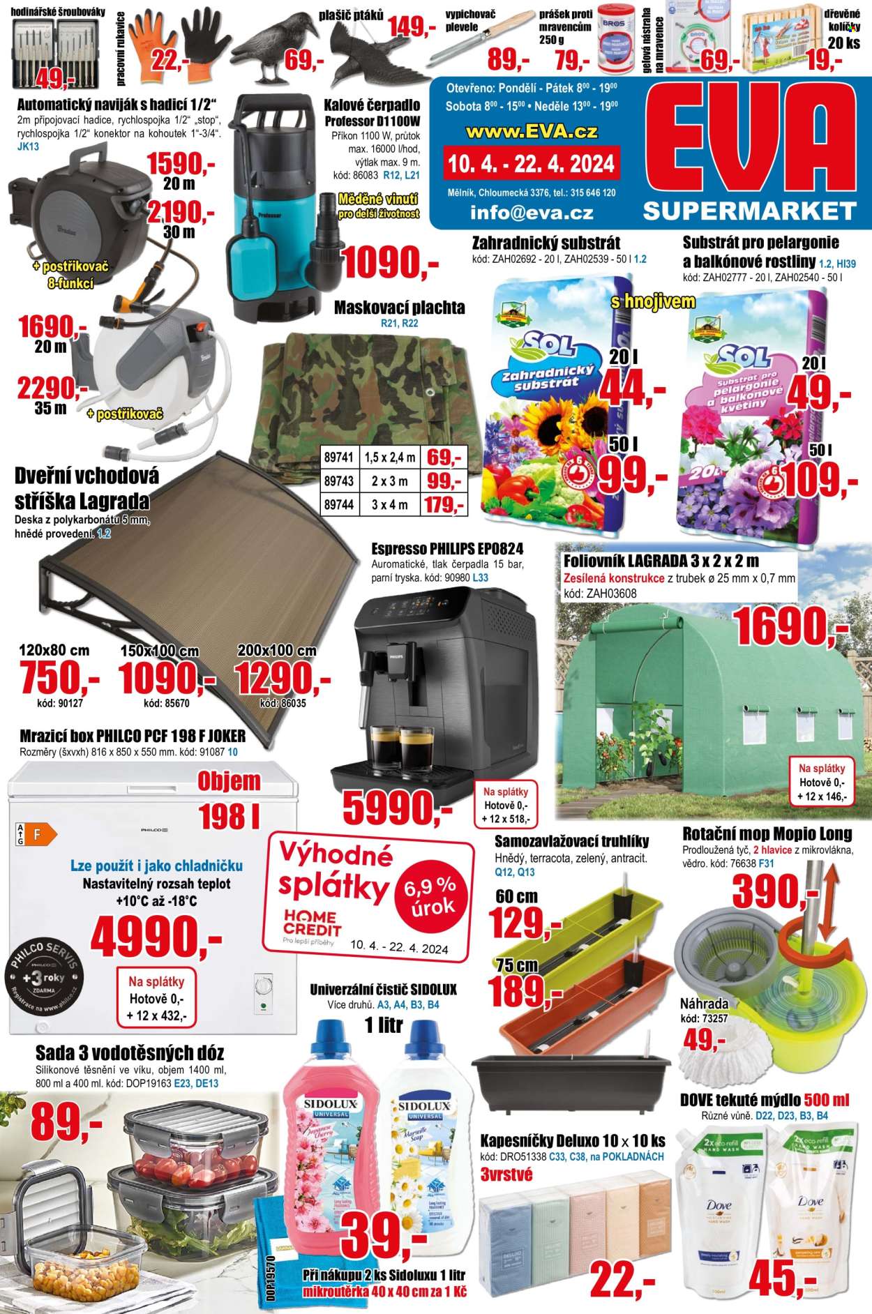 Leták EVA supermarket - 10.4.2024 - 22.4.2024. Strana 1