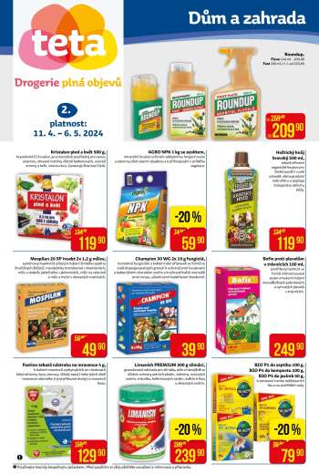 Leták Teta drogerie - 11.4.2024 - 6.5.2024.