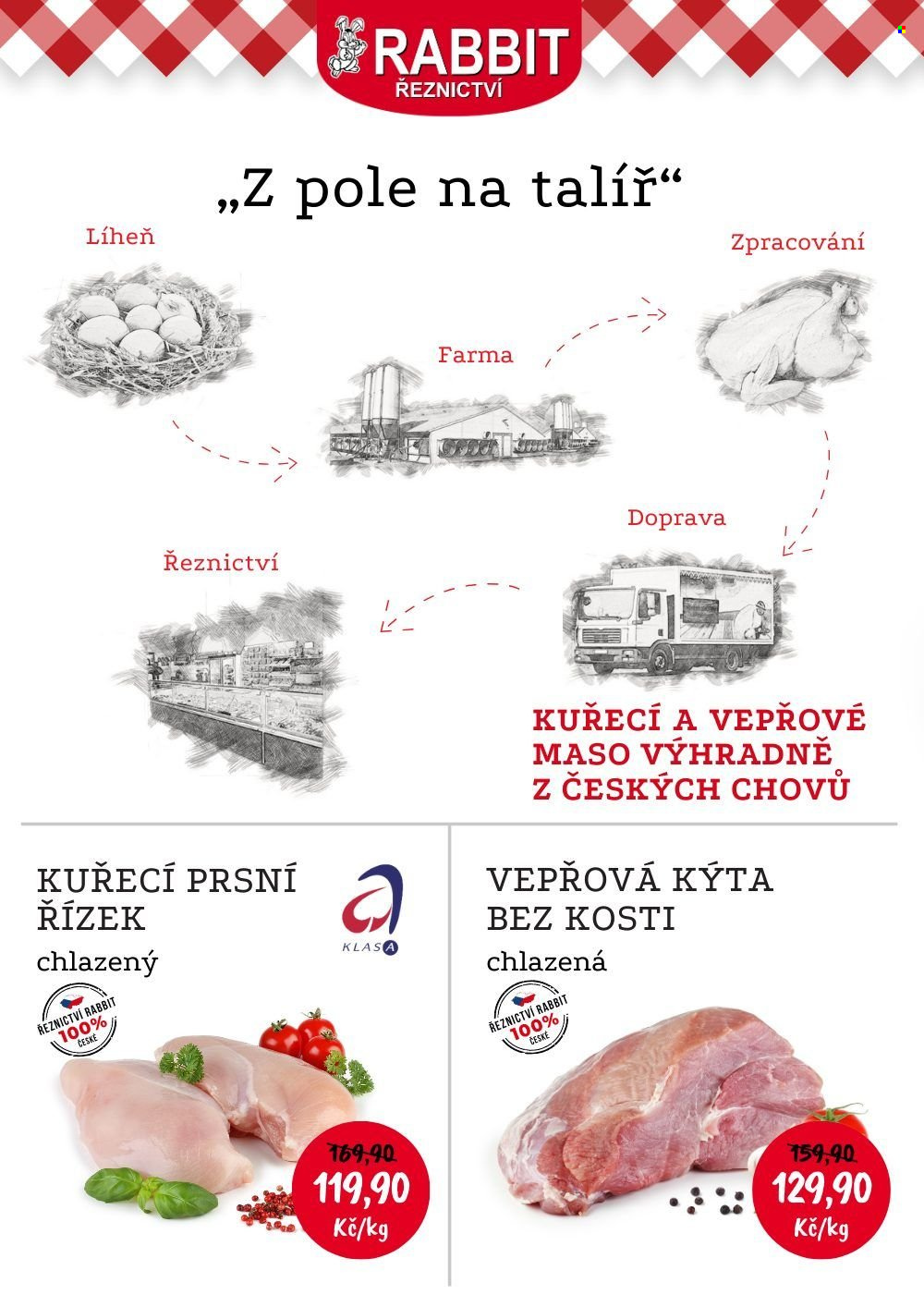 Leták RABBIT řeznictví - 15.4.2024 - 28.4.2024. Strana 1