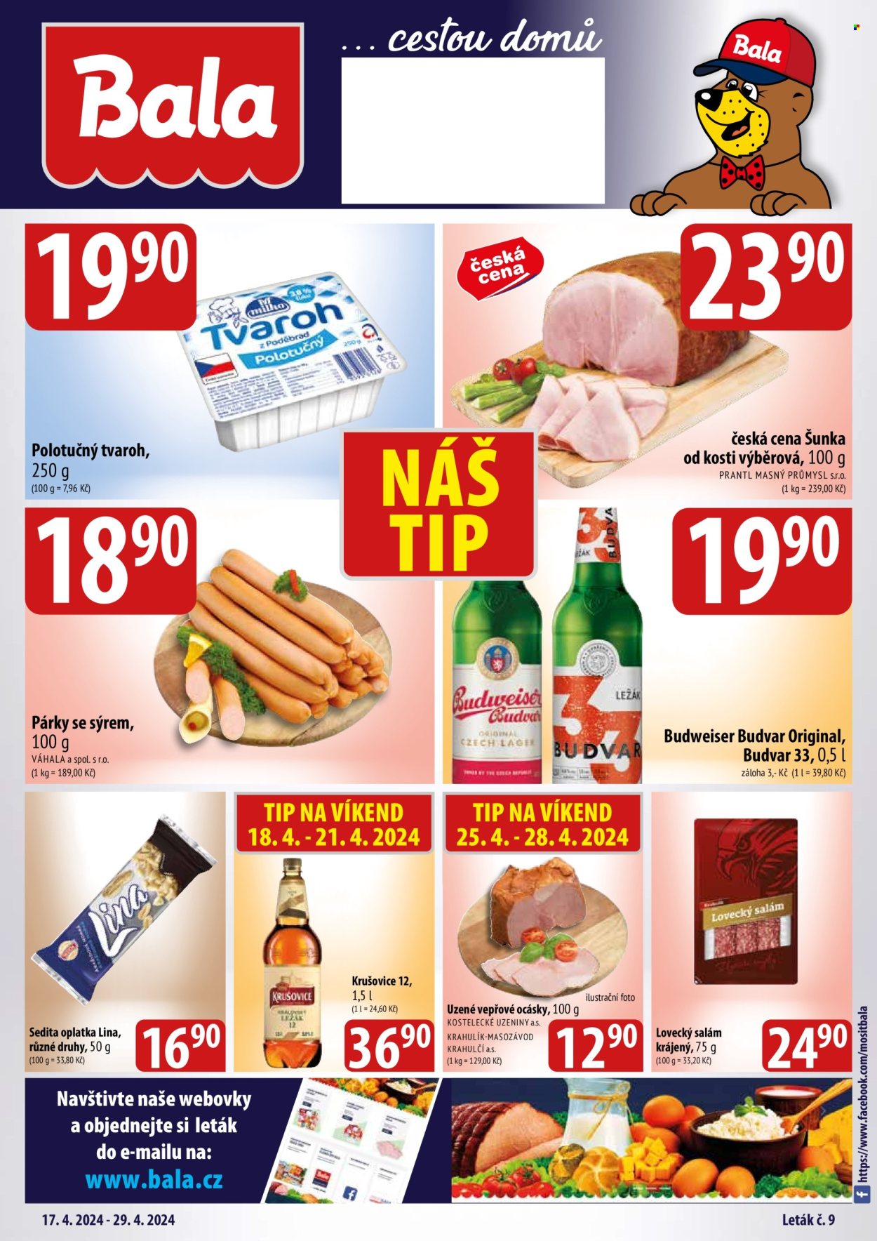 Leták Bala - 17.4.2024 - 29.4.2024. Strana 1