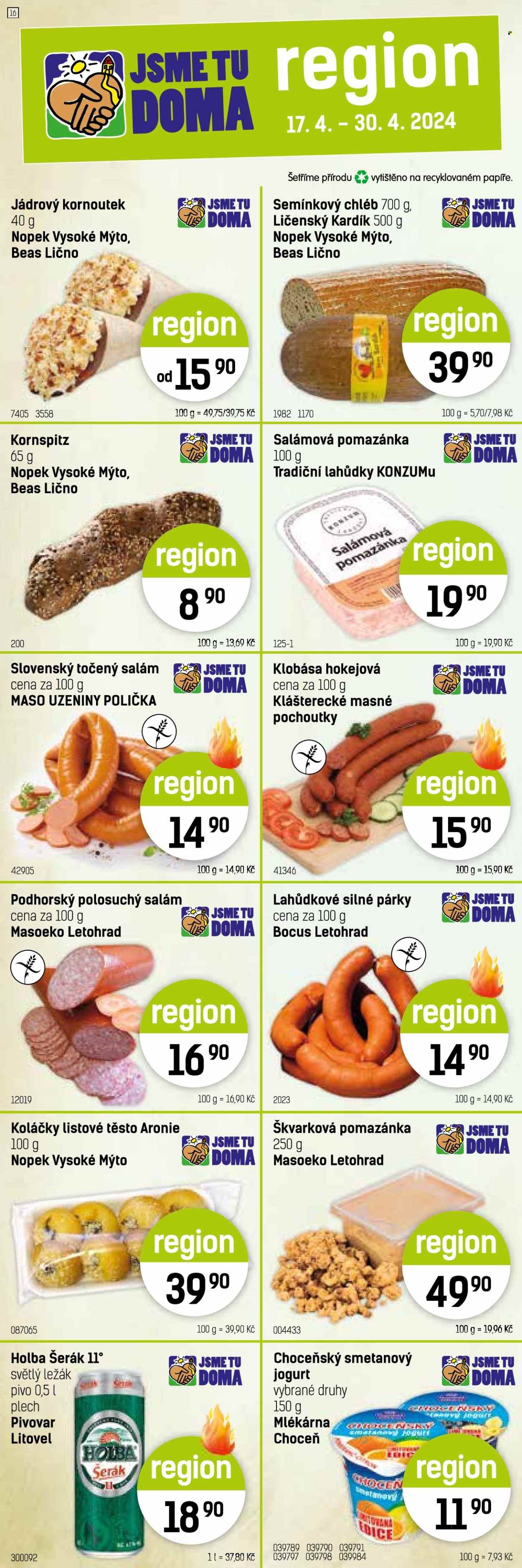 Leták Konzum - 17.4.2024 - 30.4.2024. Strana 2