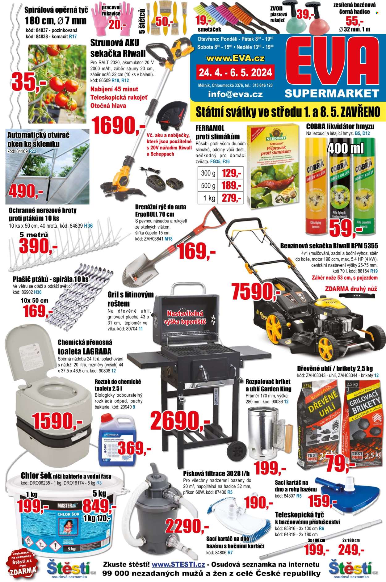 Leták EVA supermarket - 24.4.2024 - 6.5.2024. Strana 1
