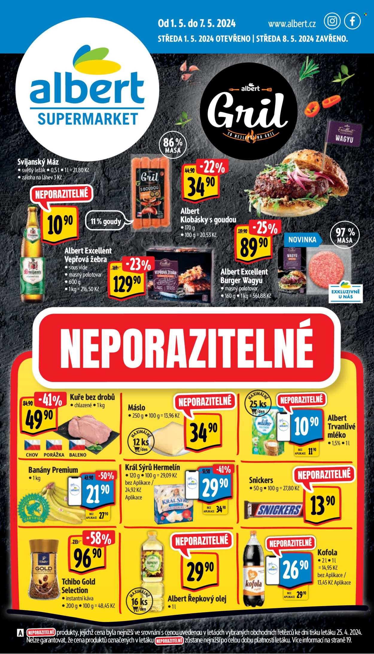 Leták Albert Supermarket - 1.5.2024 - 7.5.2024. Strana 1