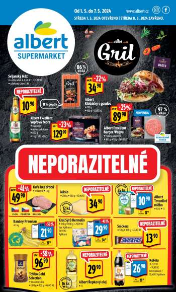 Leták Albert Supermarket - 1.5.2024 - 7.5.2024.