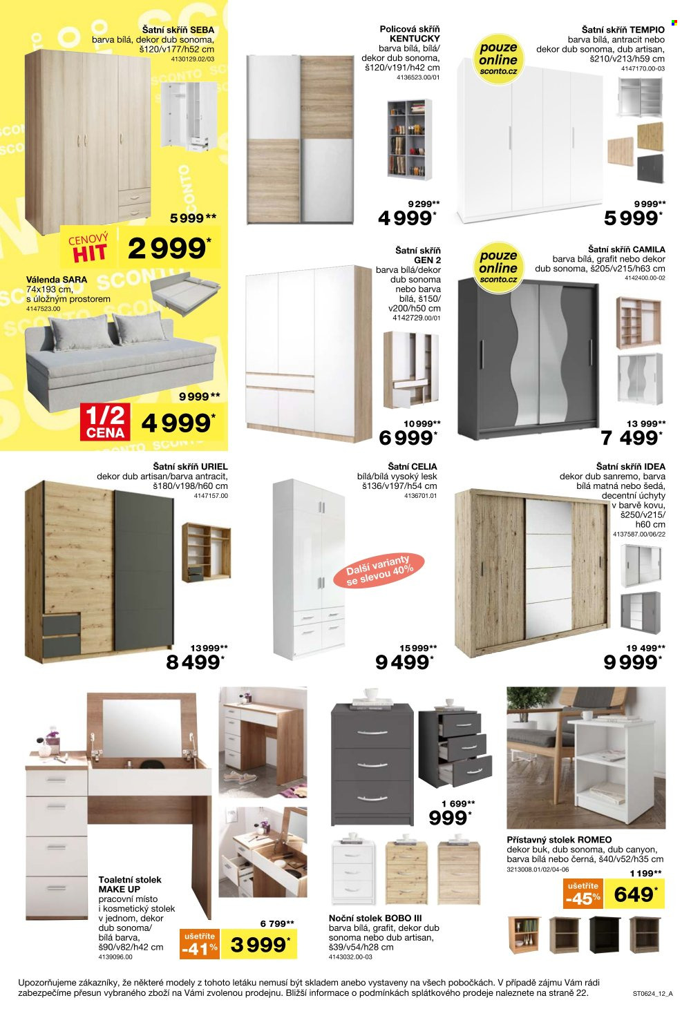 Leták SCONTO NÁBYTEK - 1.5.2024 - 21.5.2024. Strana 12
