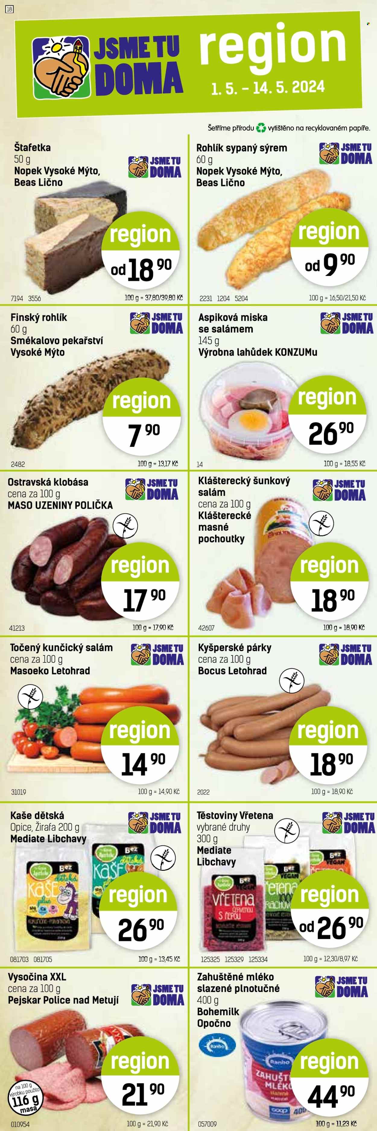 Leták Konzum - 1.5.2024 - 14.5.2024. Strana 2