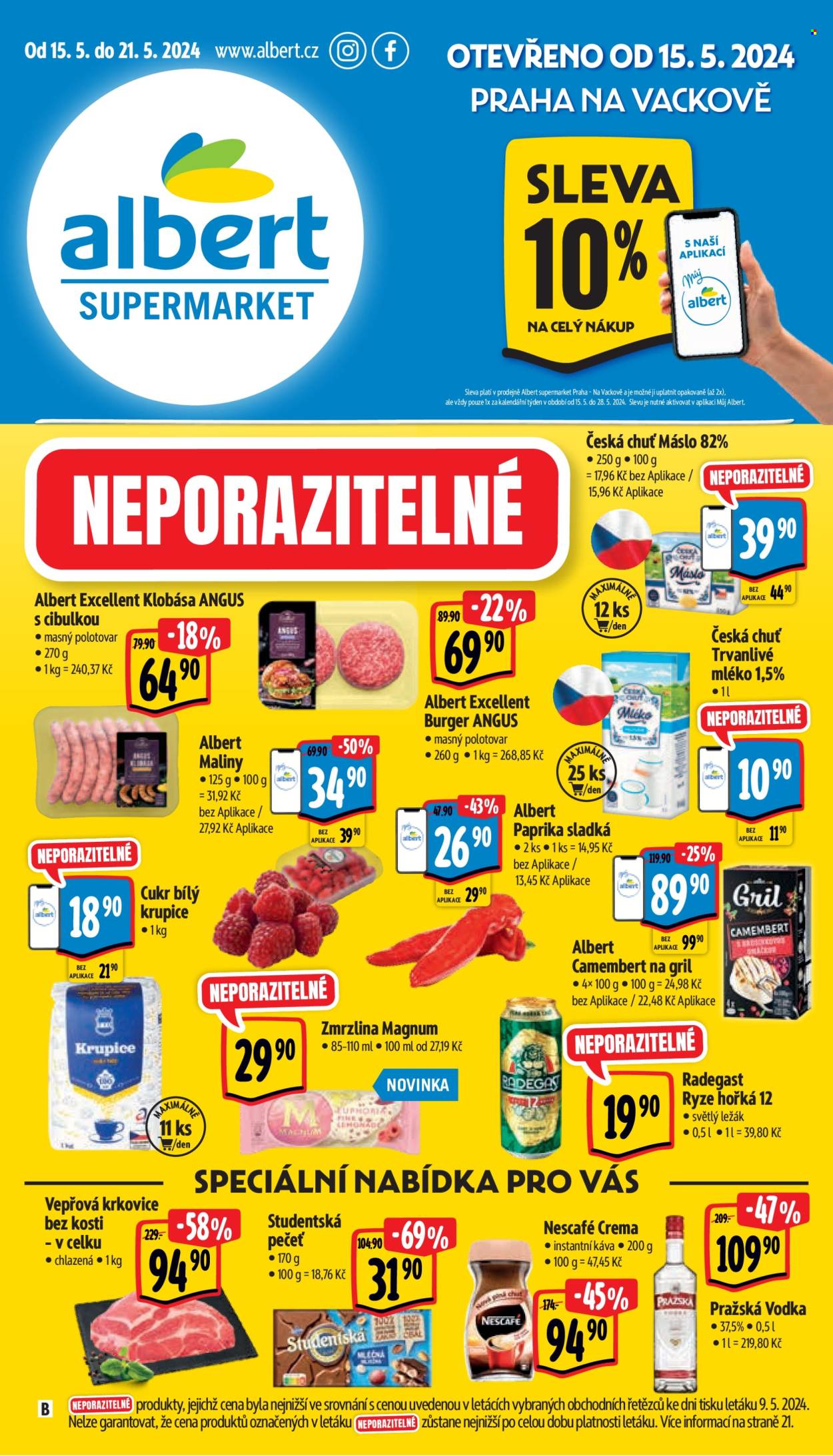 Leták Albert Supermarket - 15.5.2024 - 21.5.2024. Strana 1