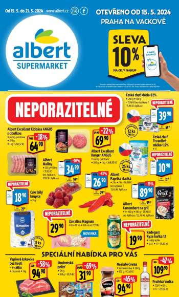 Leták Albert Supermarket - 15.5.2024 - 21.5.2024.